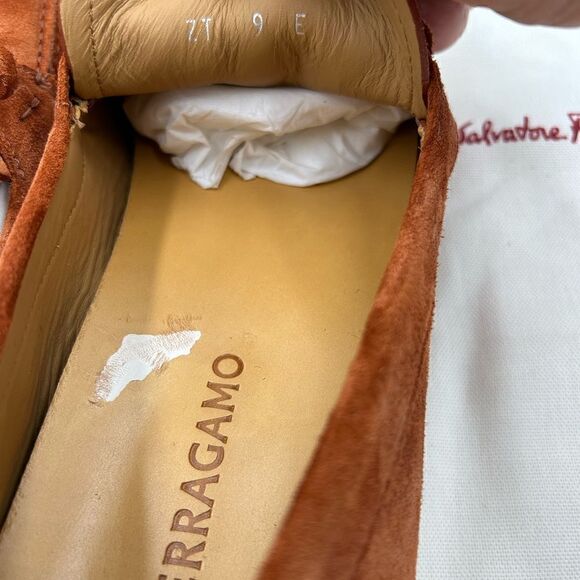 Men’s Salvatore Ferragamo suede driver loafers size 9E made in Italy main image 9